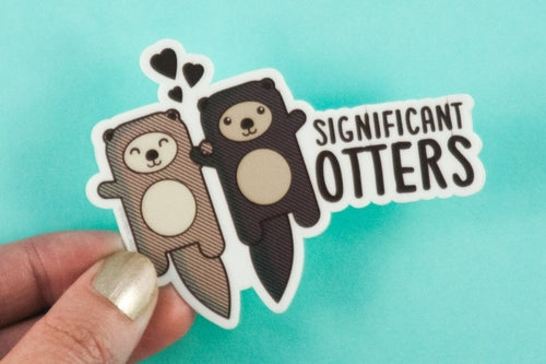 Otters Vinyl Sticker "Significant Otters"